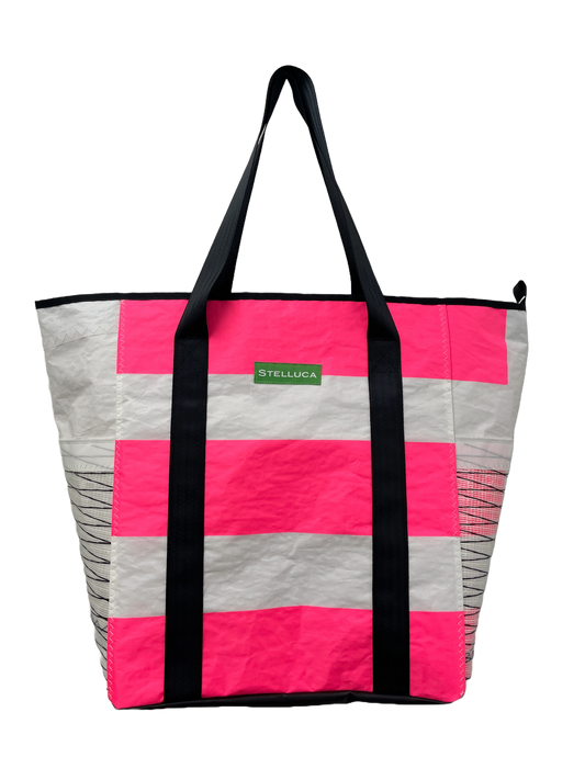 Hot Pink Stripe Beach Tote