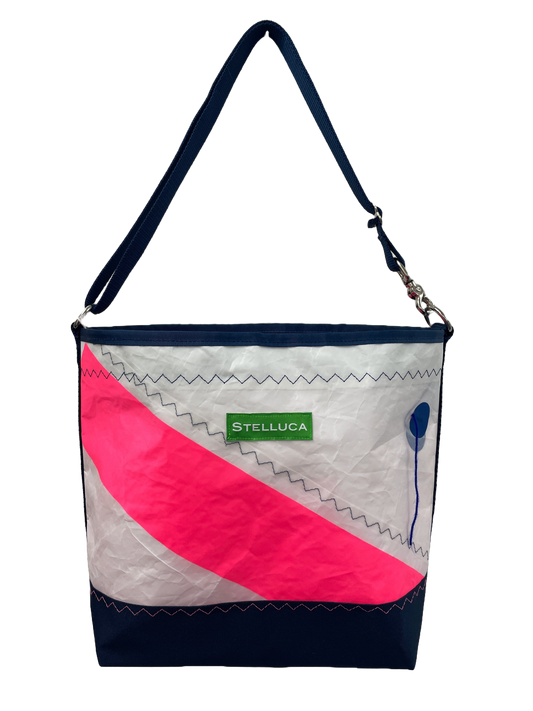 Hot Pink & Navy Crossbody Large