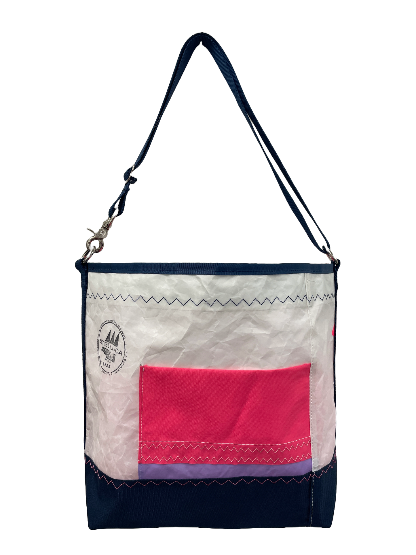 Hot Pink & Navy Crossbody Large