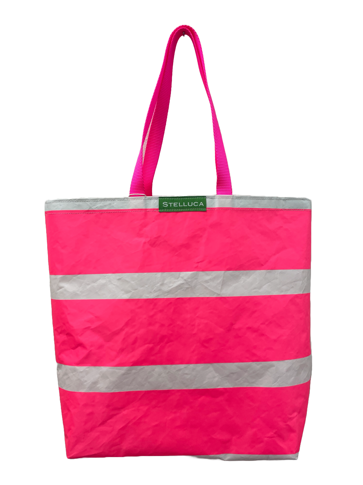 Hot Pink Stripe Grocery Tote