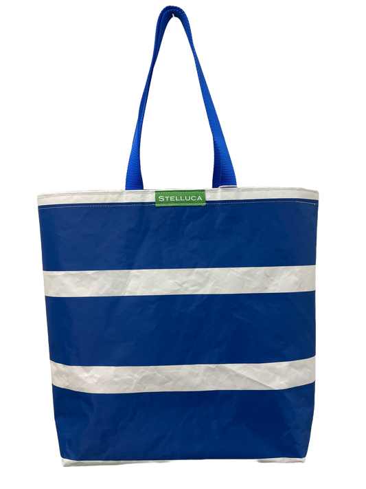 Blue Stripe Grocery Tote