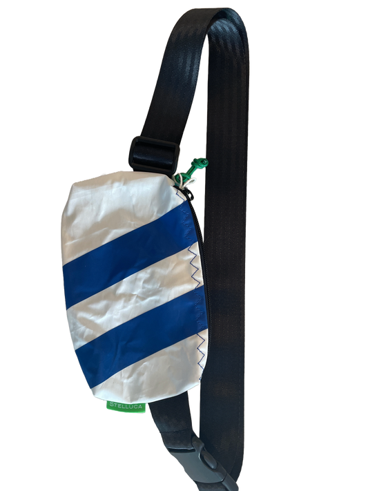 Blue Striped Belt Bag