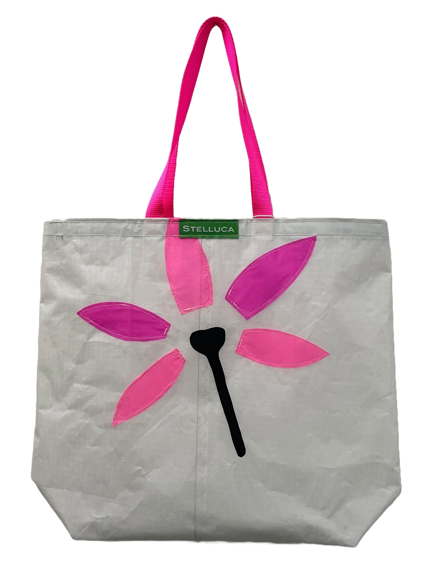 Pink Flower Grocery Tote