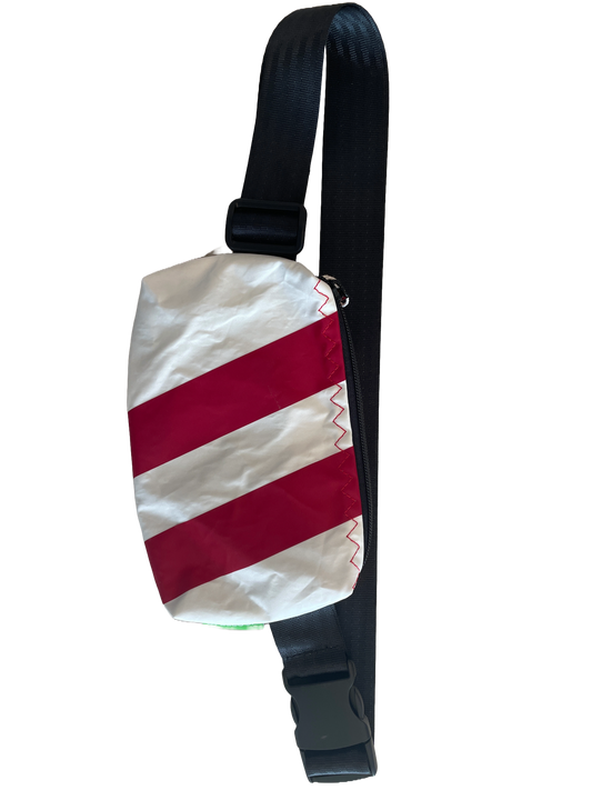 Red Striped Belt Bag