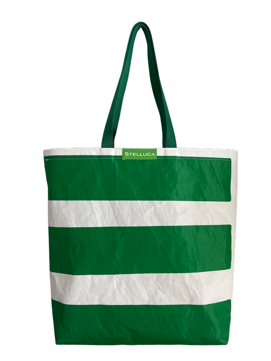 Green Stripe Grocery Tote